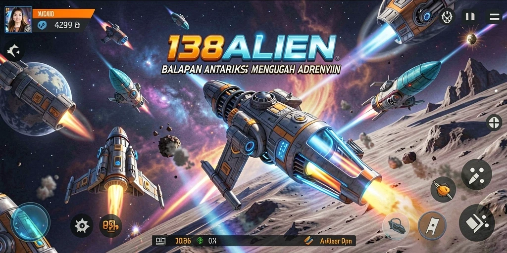 Gameplay seru balapan luar angkasa di 138ALIEN.