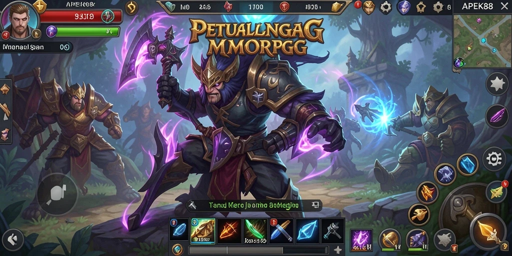 Tampilan gameplay APEK88 yang menakjubkan dengan pertempuran seru.