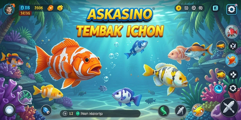 Tampilan gameplay seru dari ASKASINO saat menangkap ikan.