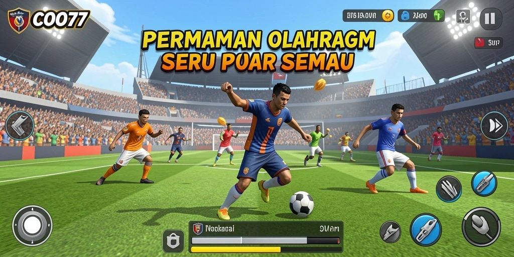 Tampilan gameplay menarik dari COO77 dengan aksi olahraga yang mendebarkan.