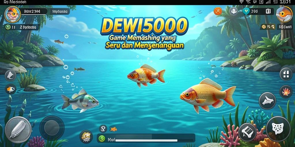 Screenshot DEWI5000 menunjukkan aksi memancing yang seru dan menantang.