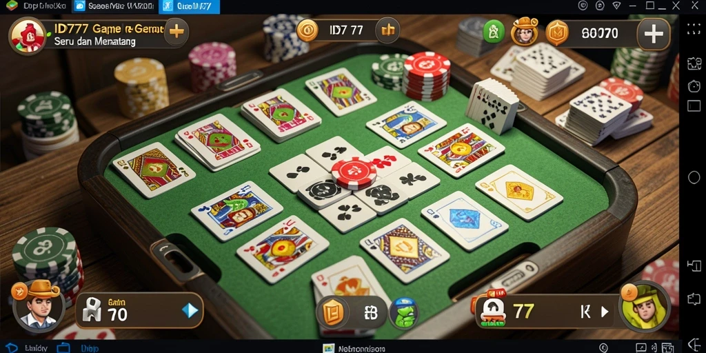 Tampilan gameplay seru dari ID777 dalam permainan Gaple.