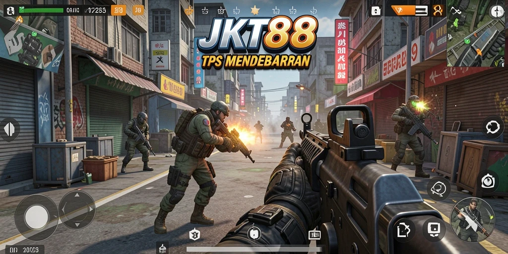 Gameplay menegangkan dalam JKT88 dengan aksi TPS yang cepat.