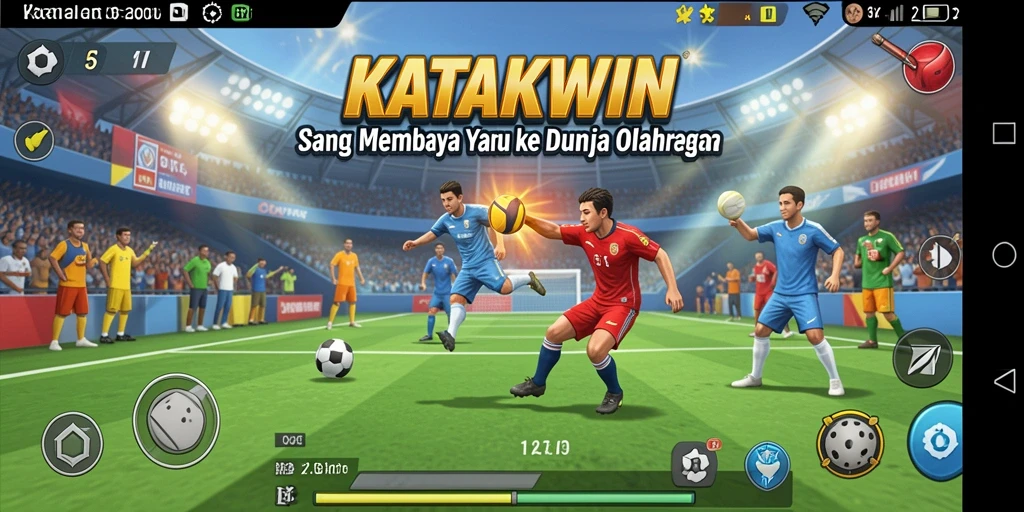 Tampilan gameplay KATAKWIN yang menegangkan dan penuh aksi.