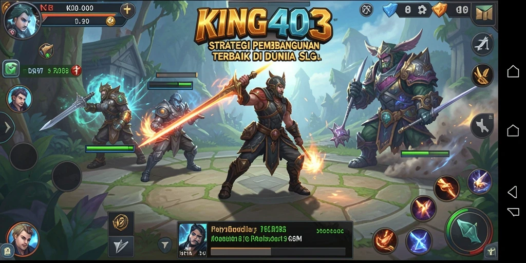 Screenshot menunjukkan aksi pertempuran epik di KING403.