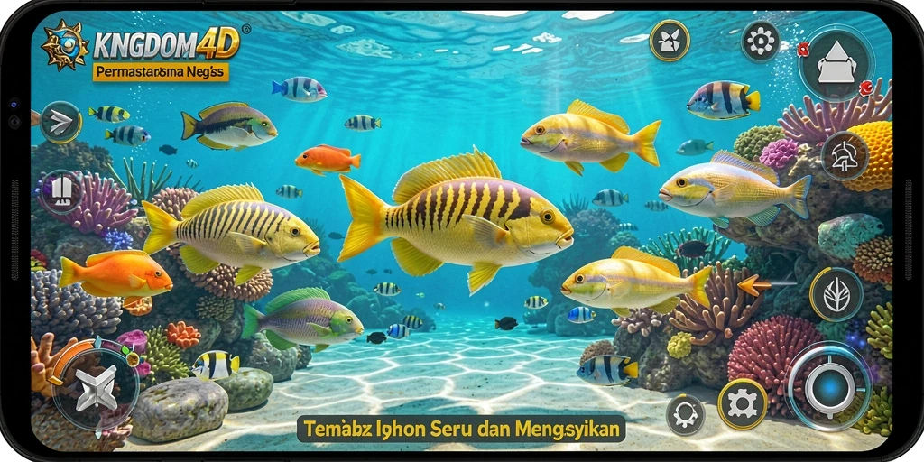 Tampilan gameplay KINGDOM4D yang seru saat menangkap ikan.