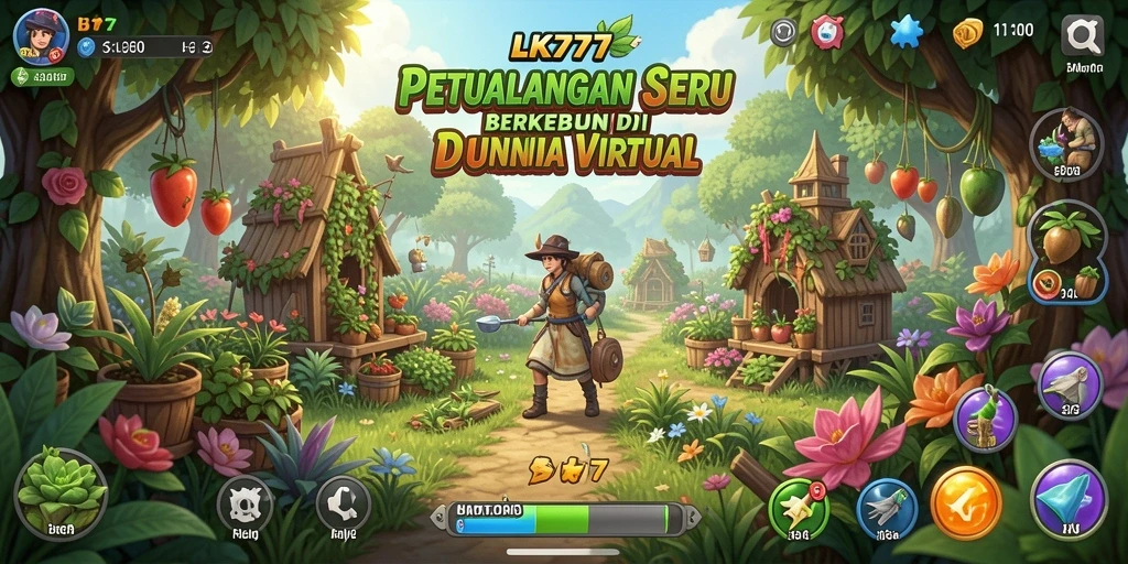 Tampilan gameplay LK777 yang seru saat berkebun.