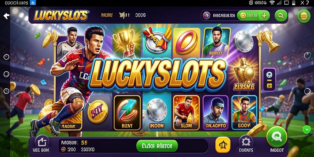 Tampilan menarik dari gameplay <strong>LUCKYSLOTS</strong> yang mengusung tema olahraga.