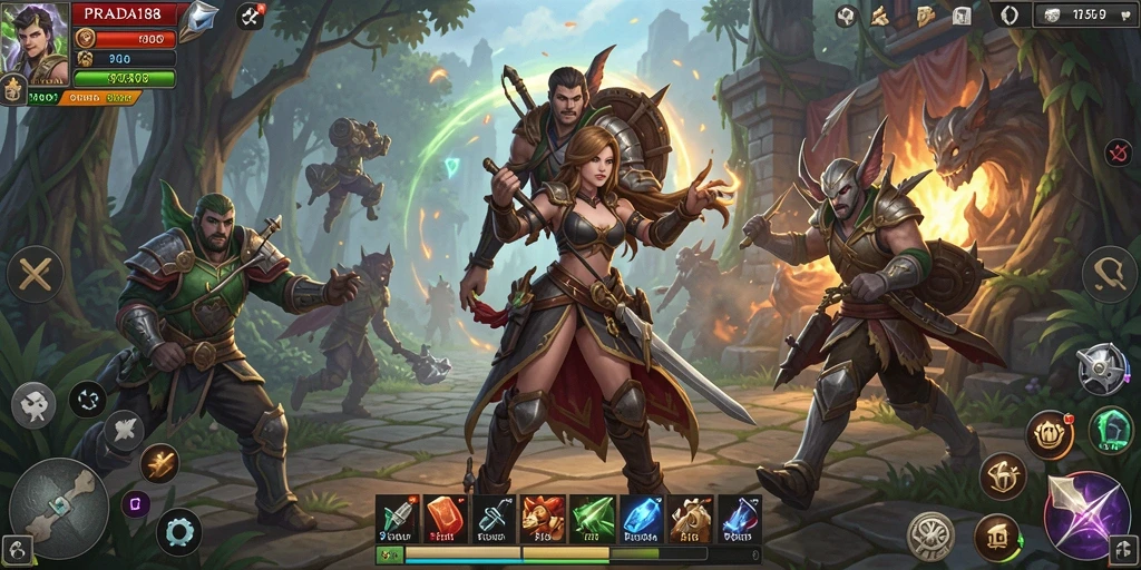 Tampilan gameplay action RPG dari PRADA188 yang menarik dan menantang.