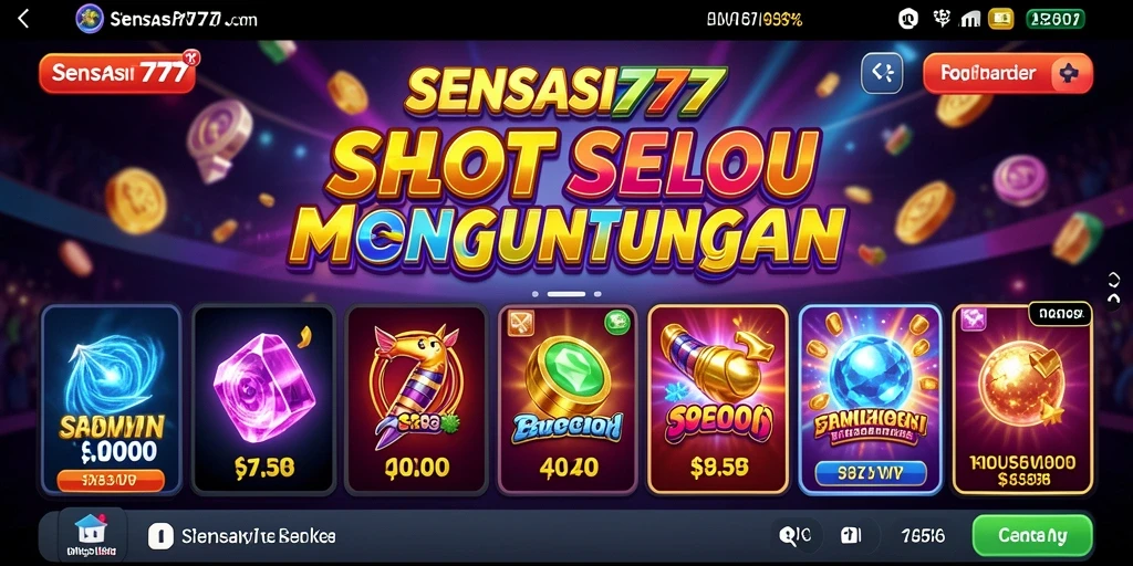 Tampilan gameplay menarik dari SENSASI777 saat bermain slot.