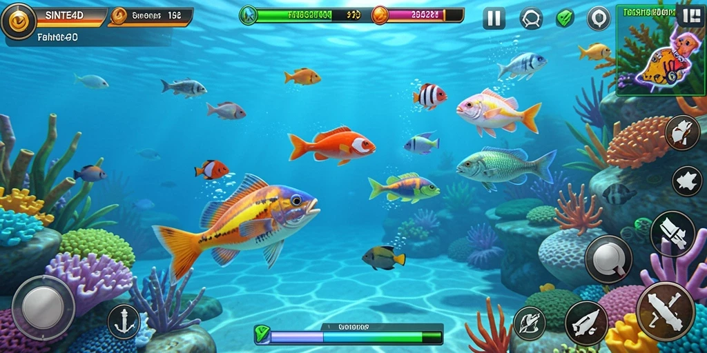 Gameplay seru menembak ikan di SINTE4D.