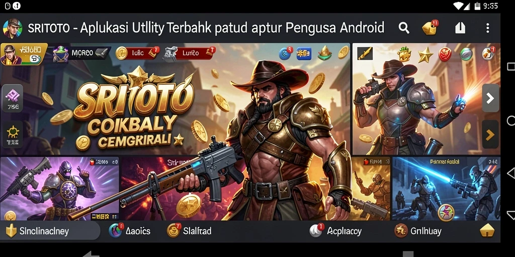 Tampilan utama screenshot SRITOTO dengan fitur-fitur Utility.