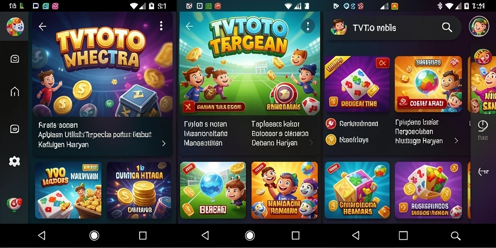 Tampilan antarmuka TVTOTO yang sederhana dan fungsional.