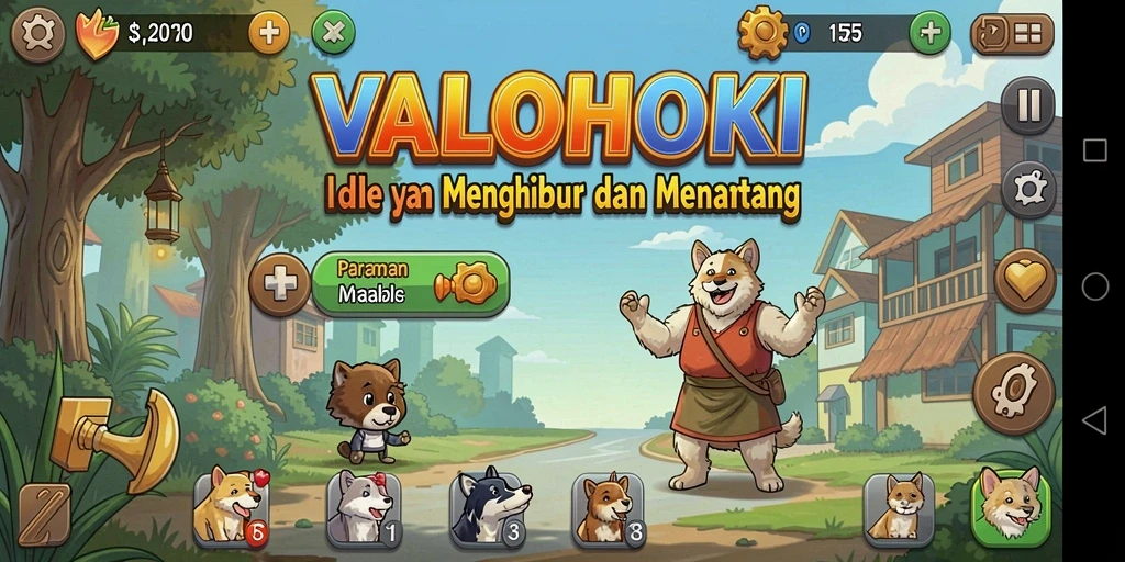 Tampilan gameplay VALOHOKI yang menarik dan interaktif.