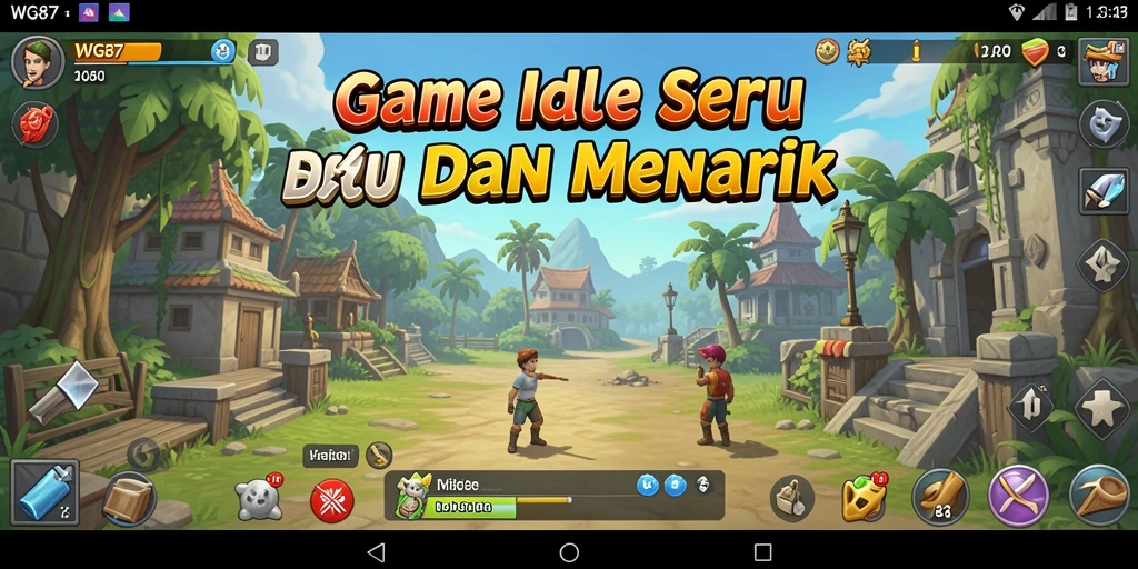 Tangkapan layar gameplay WG87 menunjukkan suasana seru dalam game Idle.