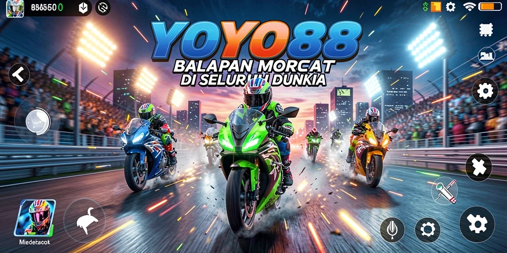 Gameplay menarik dari balapan motor yang seru di YOYO88.
